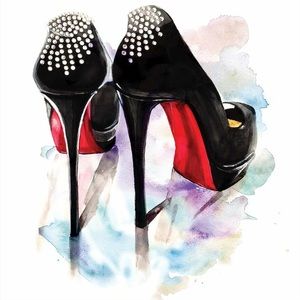 Red Bottom Heels DIY 5D Full Round Drill Diamond Painting